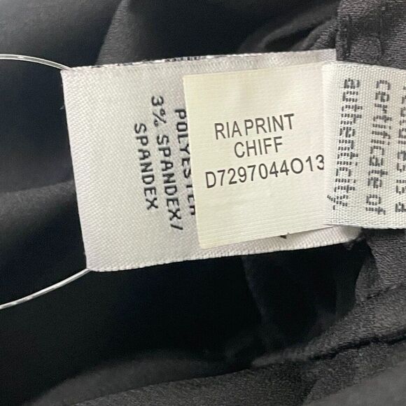 Diane Von Furstenberg Ria Floral Print Belted Pleats Chiffon Dress Black 6 - Picture 11 of 11